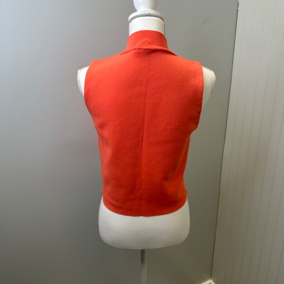 REVOLVE House of Harlow 1960 orange sleeveless turtle neck top size Large - Picture 3 of 7